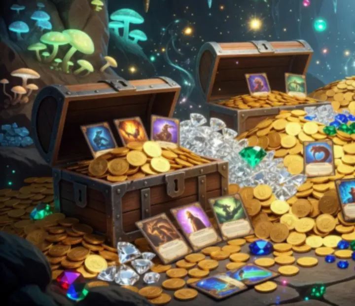 Skarby, monety i karty jako nagrody z wypraw w Coin Master