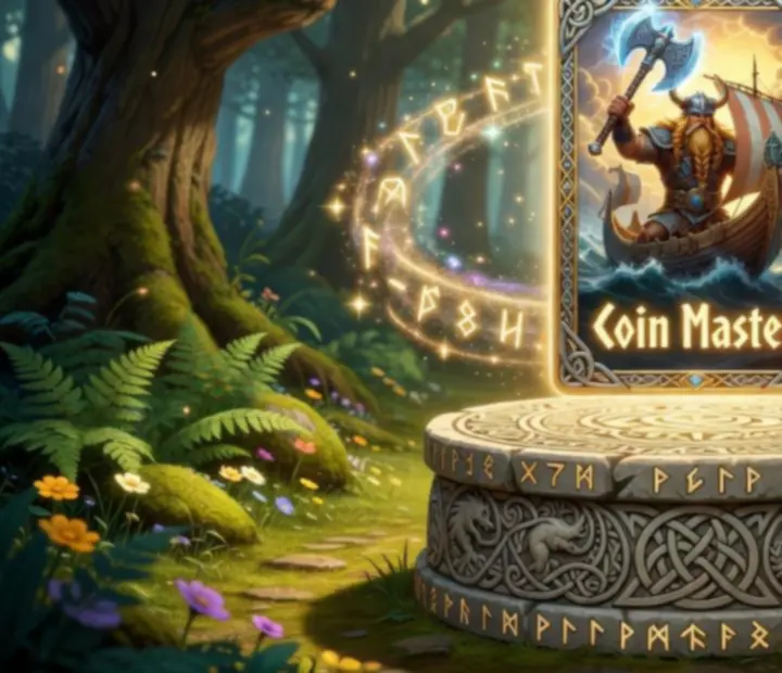 Limitowana karta Coin Master na tle wydarzenia tematycznego